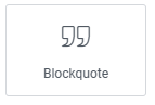 Blockquote widget