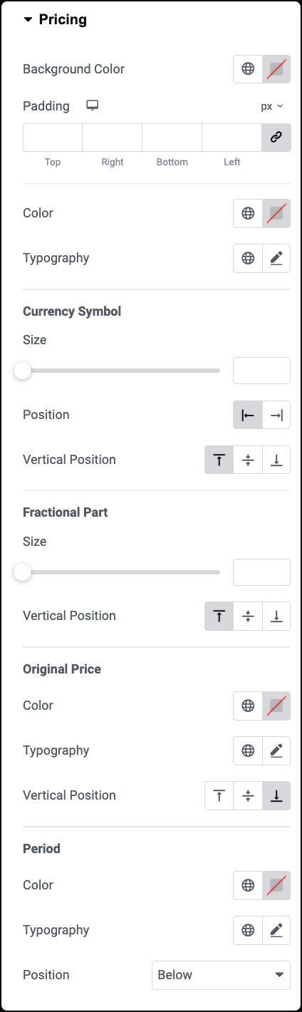 Price Table widget 10 Price Table widget 98