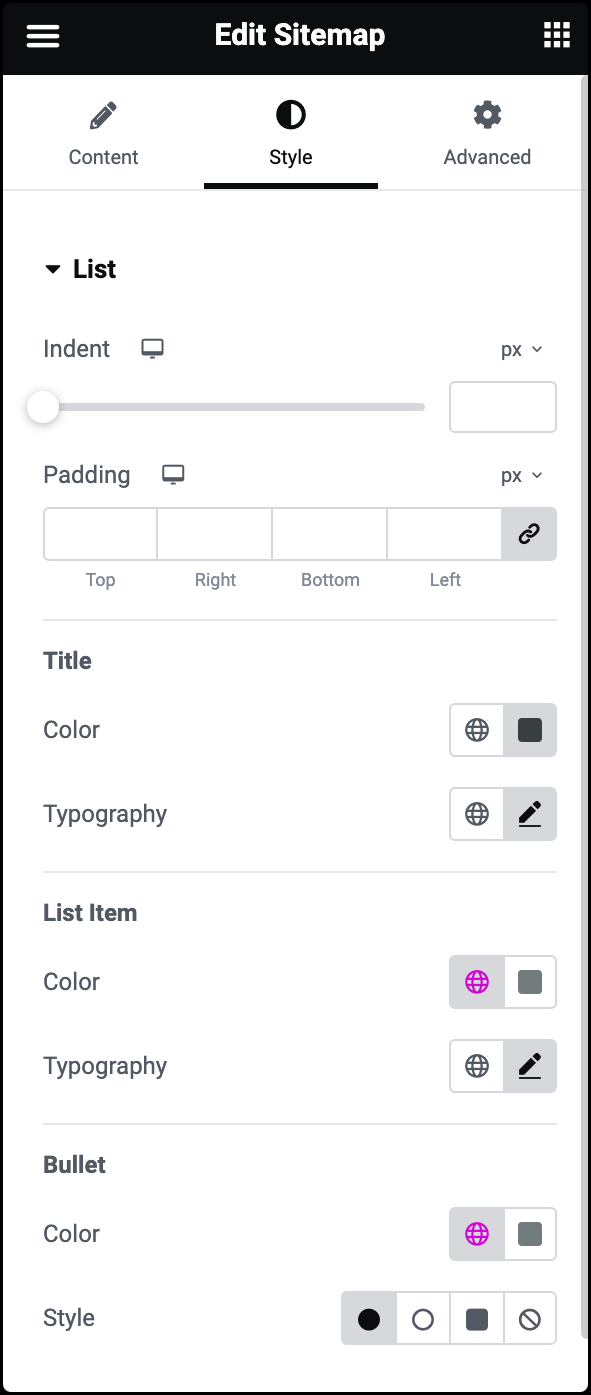 Sitemap widget 14