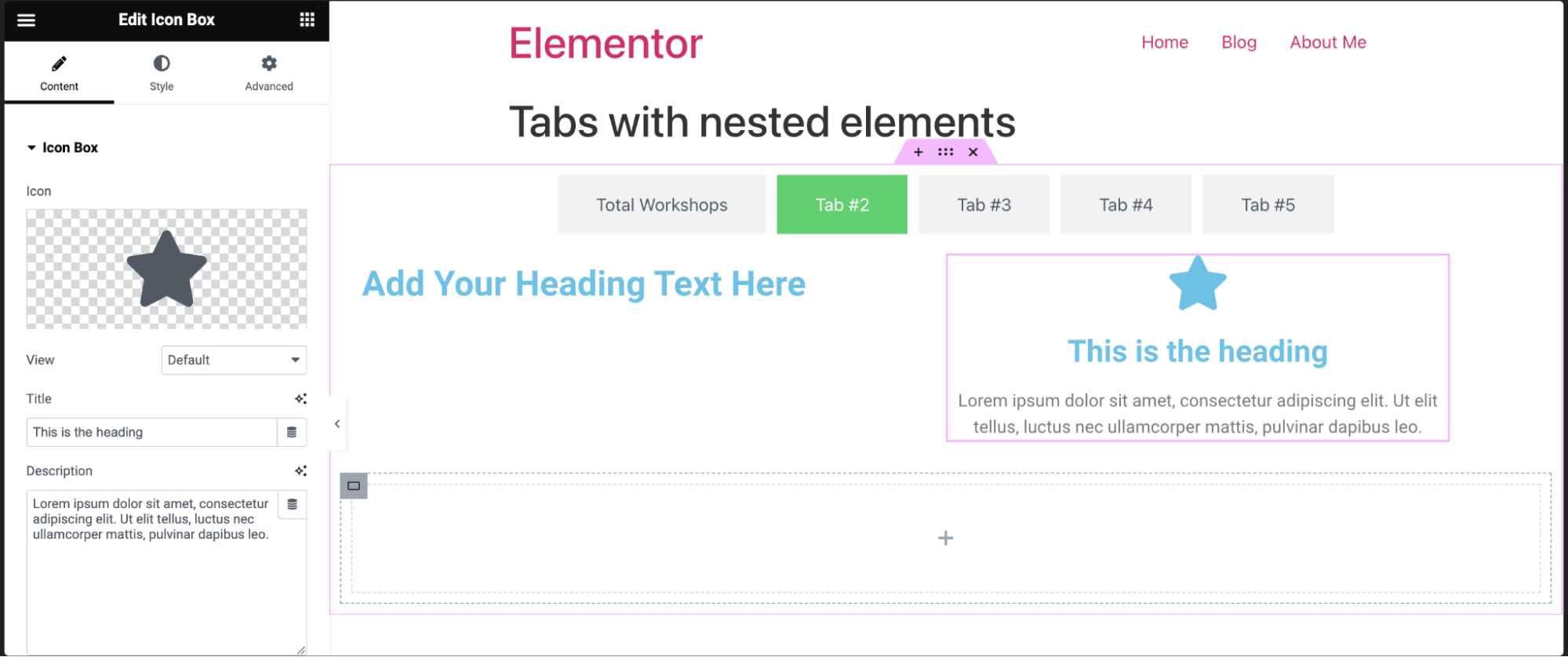 Tabs widget with nested containers 11