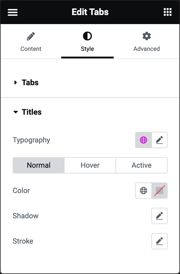 Tabs widget with nested containers 15