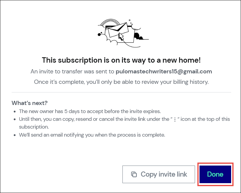 Transfer your subscription 8