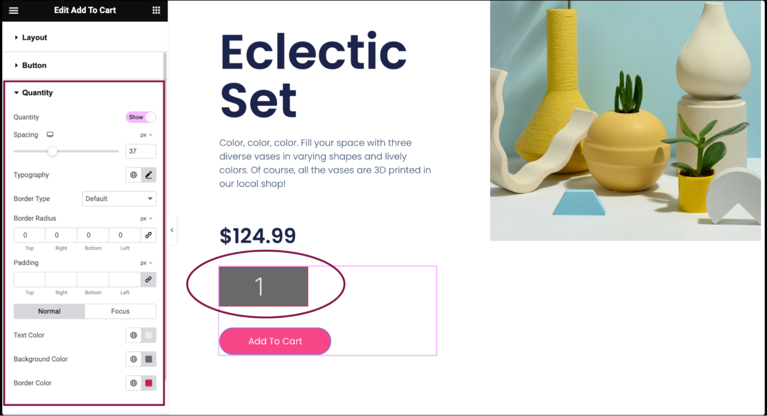 WooCommerce Single: Add To Cart widget | Elementor