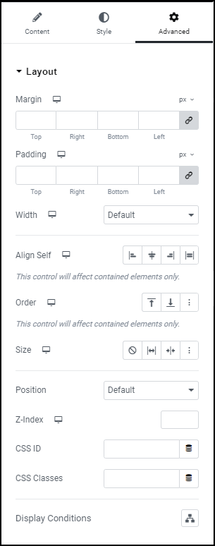 Advanced tab Counter widget 125