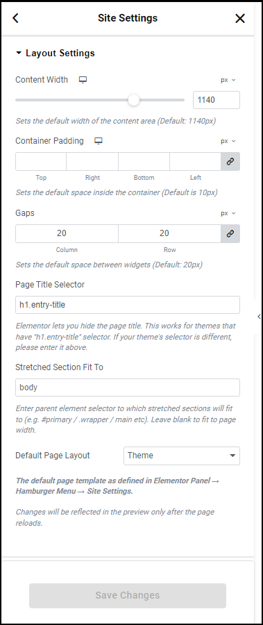 image 134 Control your global layout settings 49