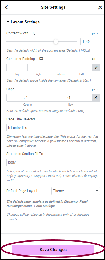 image 135 Control your global layout settings 55