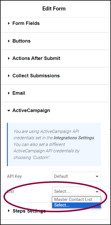 image 36 Integrate forms with ActiveCampaign 19