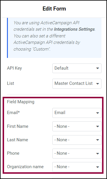 image 37 Integrate forms with ActiveCampaign 21