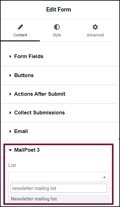 image 72 Integrate forms with MailPoet 9