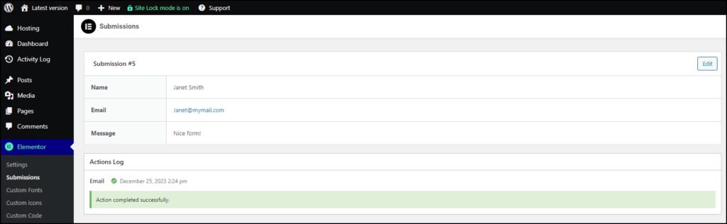 How to Save Form Submission Data in Elementor