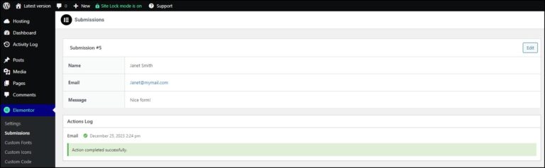 How to Save Form Submission Data in Elementor