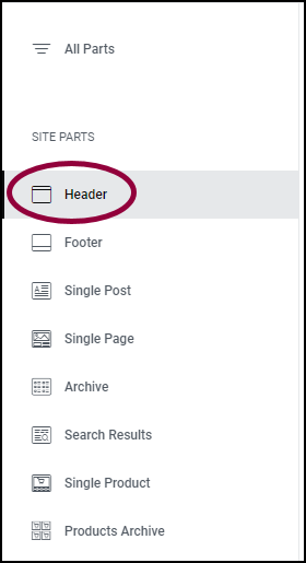 10. Click Header Search widget 295