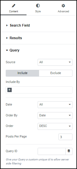 Content Query Search widget 315