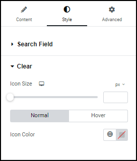 Style Clear Search widget 319