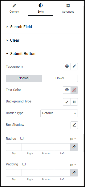 Style Submit Button Search widget 321