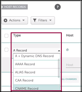 5 Select CNAME from the dropdown Connect a custom domain using NameCheap 27