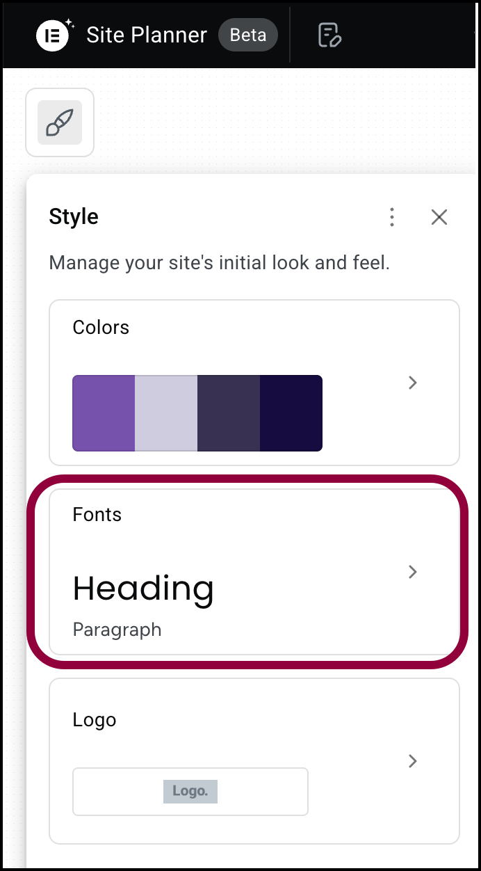 Click fonts 1 Build an entire website from scratch with Elementor AI's Site Planner 79