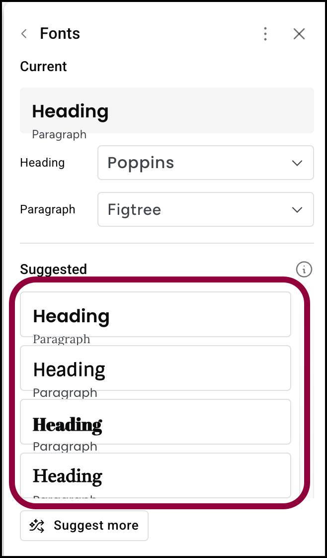 Click on a suggested font pairing 1 Build an entire website from scratch with Elementor AI's Site Planner 83