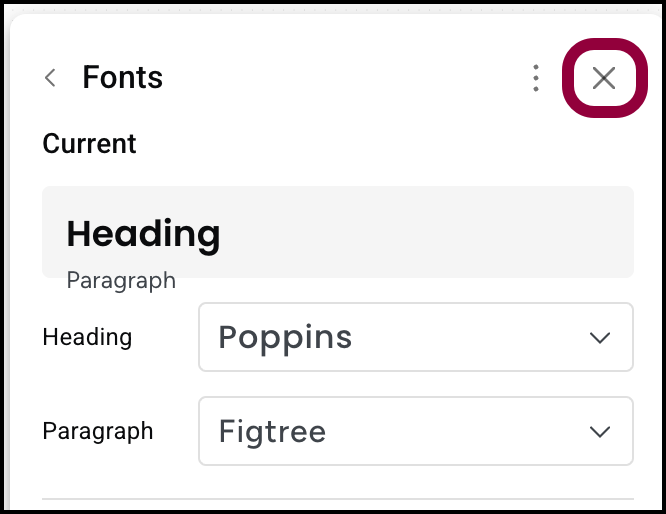 Click the x fonts Build an entire website from scratch with Elementor AI's Site Planner 81