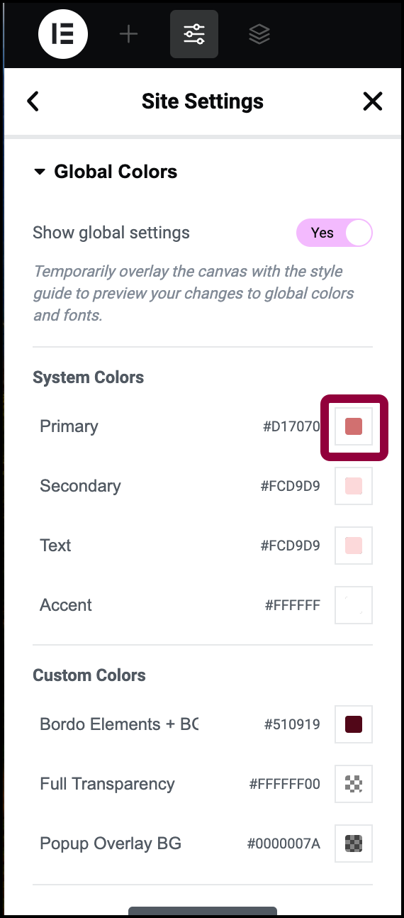 click a color swatch Customize your Hello Biz site settings 9