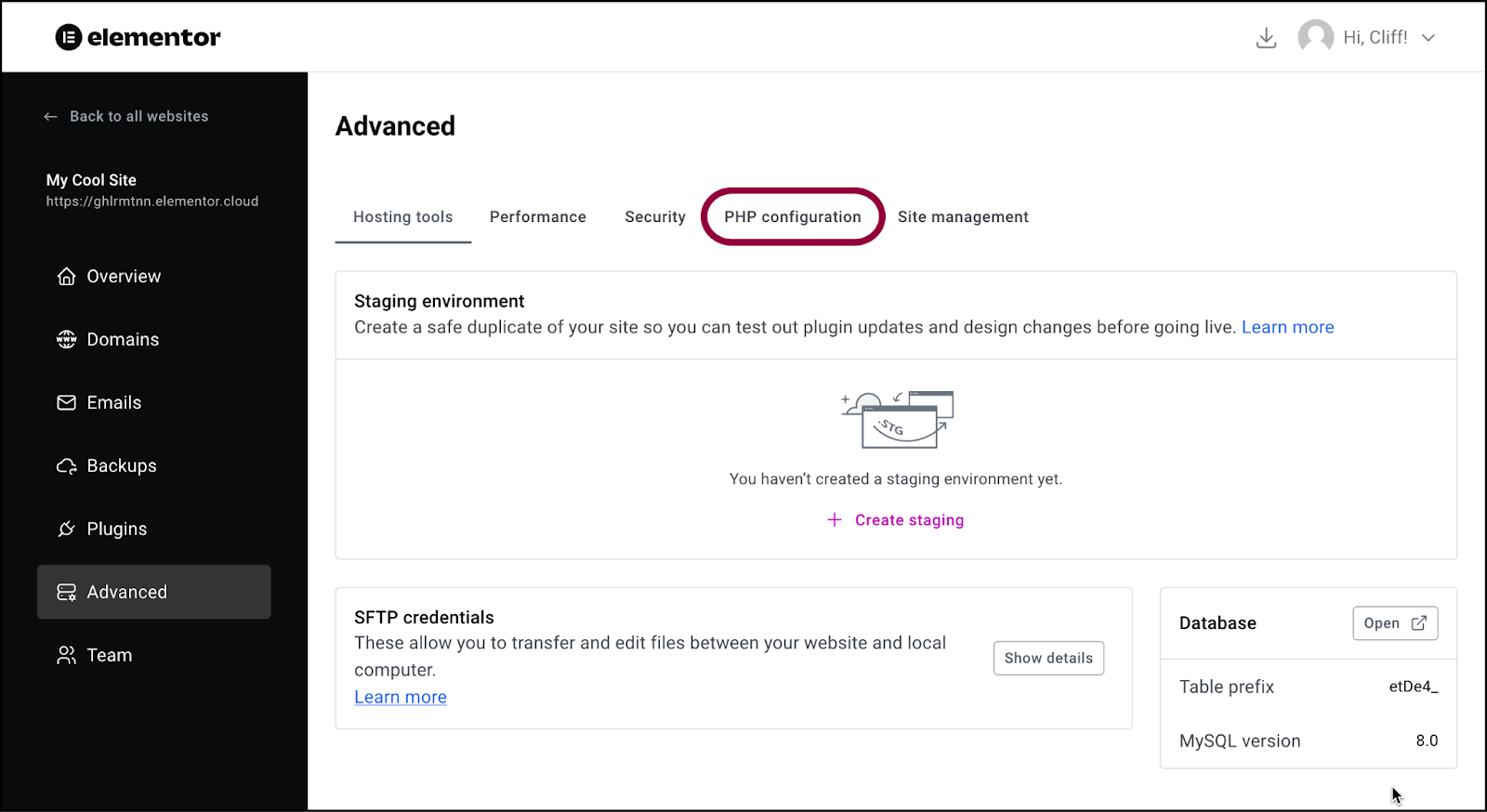 image 6 Temporarily increase the maximum execution time of your Elementor Hosted site 5