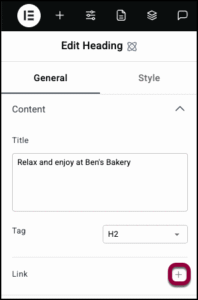 2 click the plus sign 1 Heading element 7