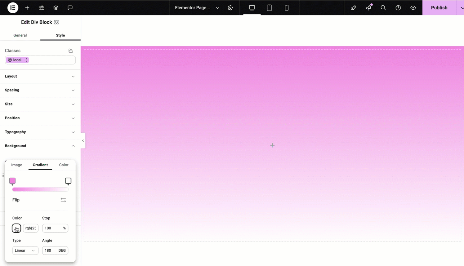 Do the same with the second handle Style tab - Background 39
