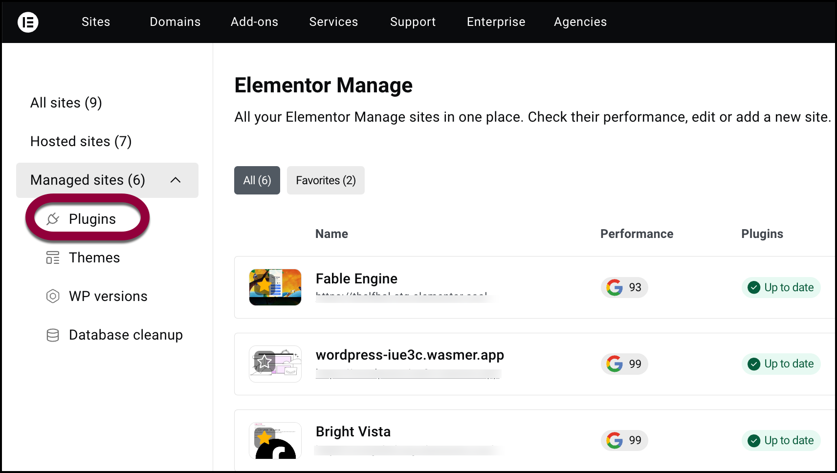 The plugins button lets you manage all your plugins