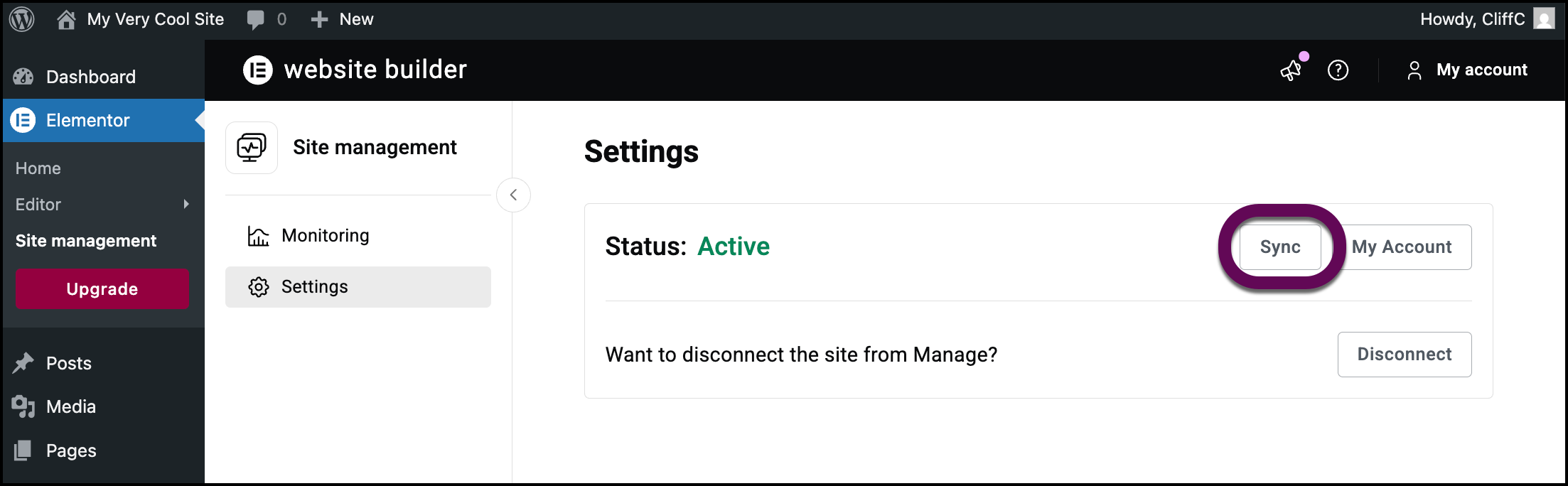 the Sync button can help correct license issues