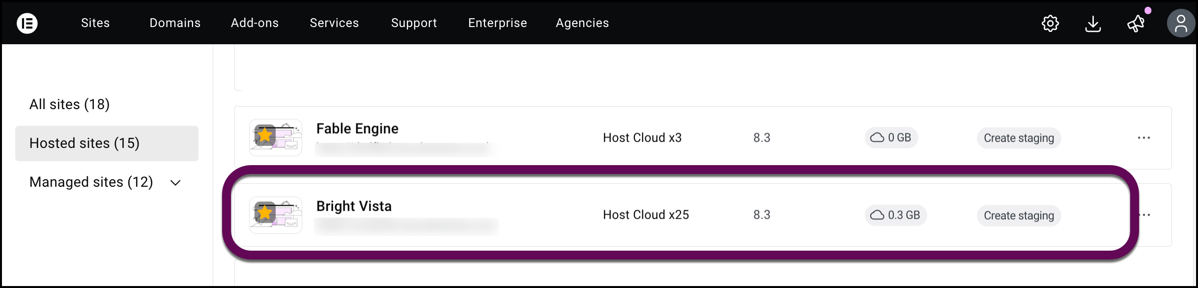 Click a site to choose it.