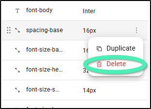 delete variable
