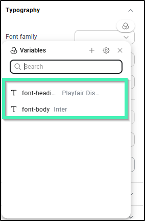 variables list selecting