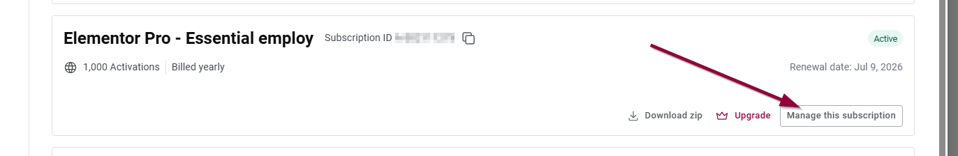 manage this subscription
