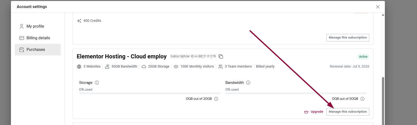 manage this subscription renewal