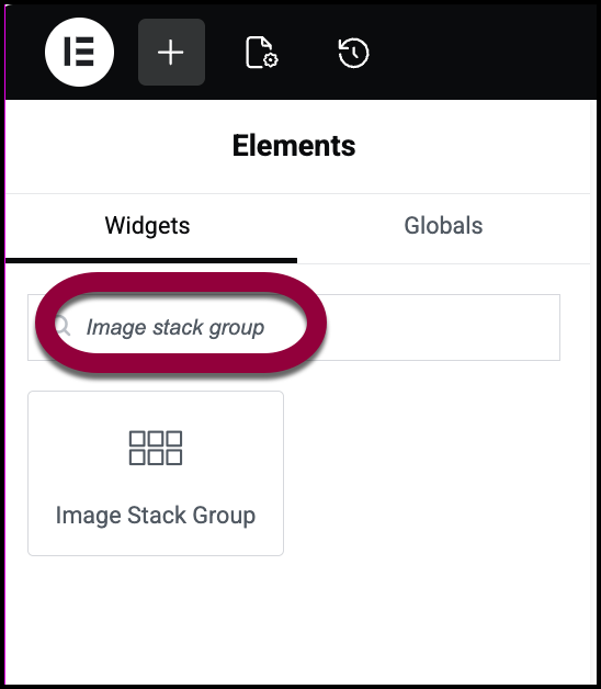 Look for the Image stack group