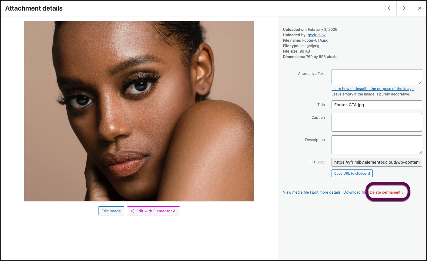 click Delete Permanently