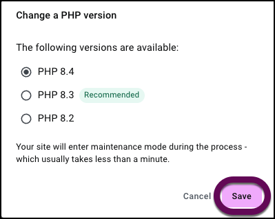 Saving the latest PHP version