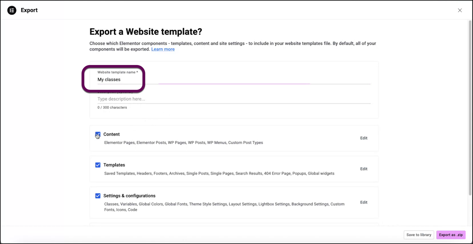 Enter a name in the text field.