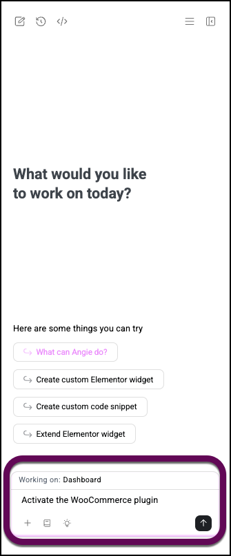 The prompt to activate a plugin