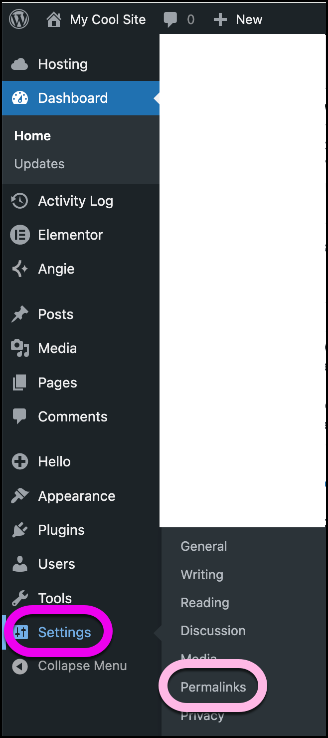 The link to Permalinks