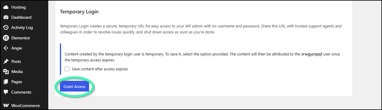 grant access