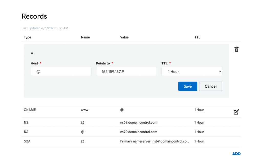 Add record. Vesta cloud как правильно написать имя пользователя пример.