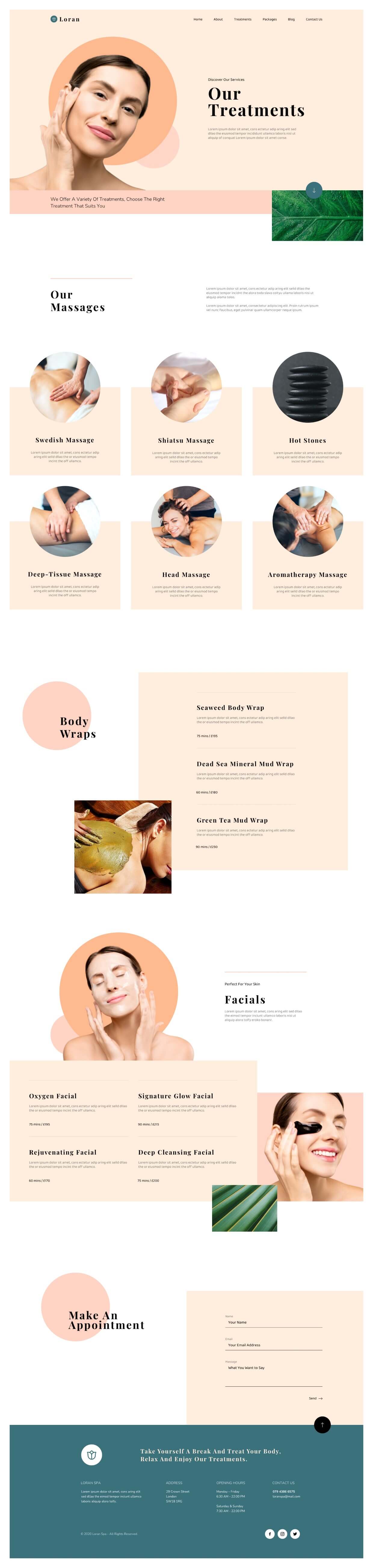 Health & Beauty Spa Website Kit - Library
