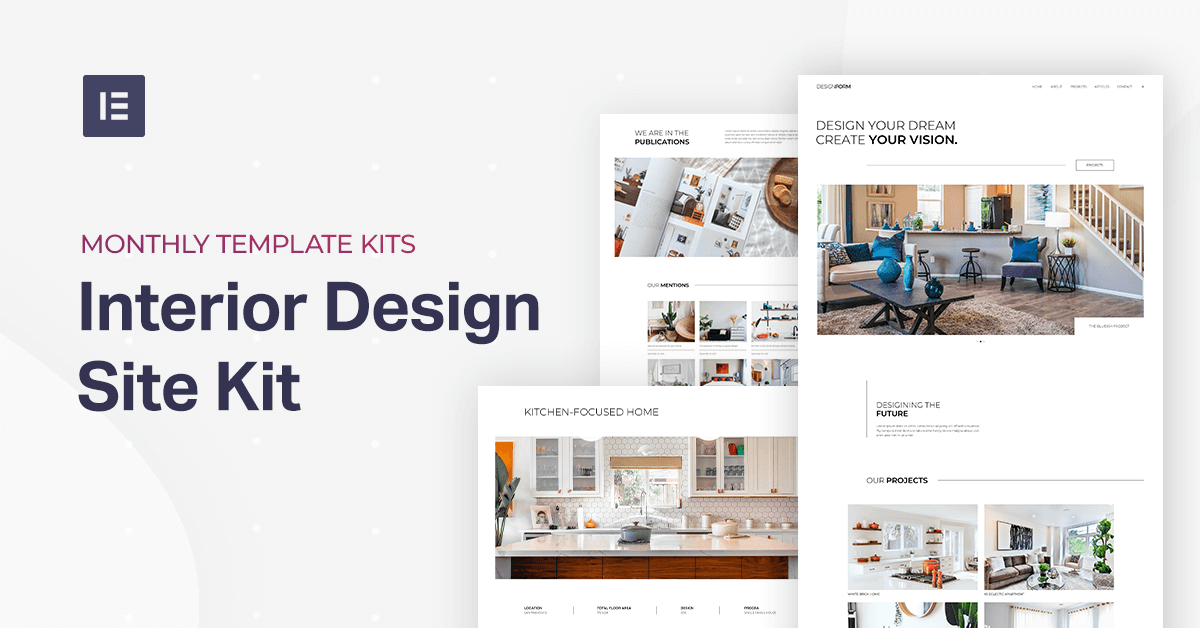 Interior Design Website Template Kit  Elementor