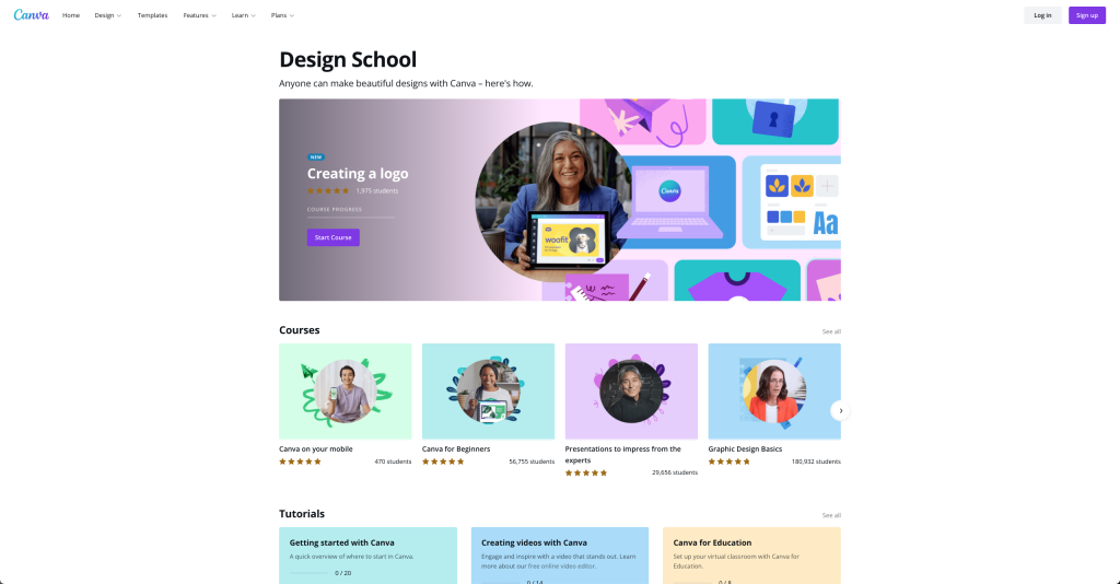 canva design school educational content 1 8 Beste Content-Marketing-Beispiele zur Inspiration im Jahr 2025 2