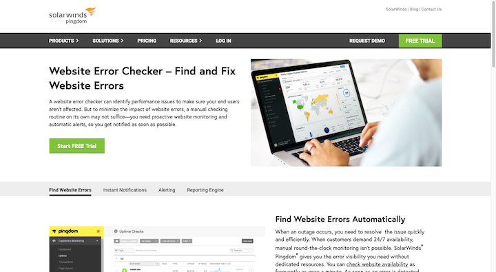 18 solarwinds website error checker 1 Como Criar um Fluxo de Trabalho de Design Web: Um Guia Completo 17