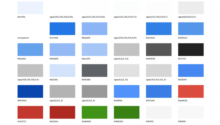 Google's background colors