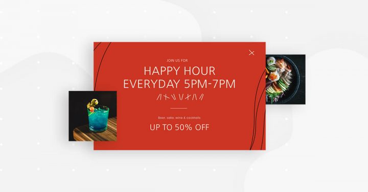 Happy Hour Popup Happy Hour Popup