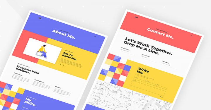Portfolio Kit – About + Comtact portfolio contact us