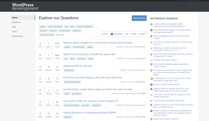 WordPress Stack Exchange WordPress Stack Exchange